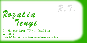 rozalia tenyi business card